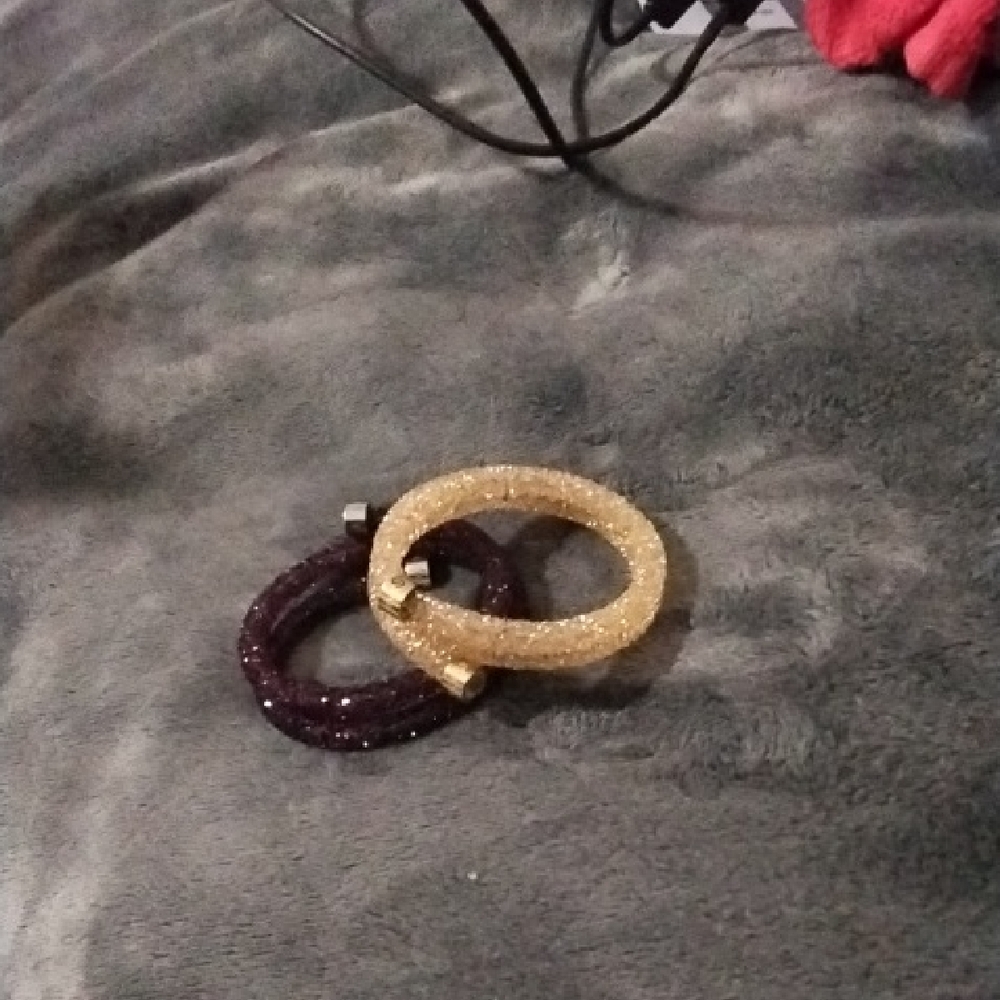 Swarovski Gold and Brown Sparkle Bracelets